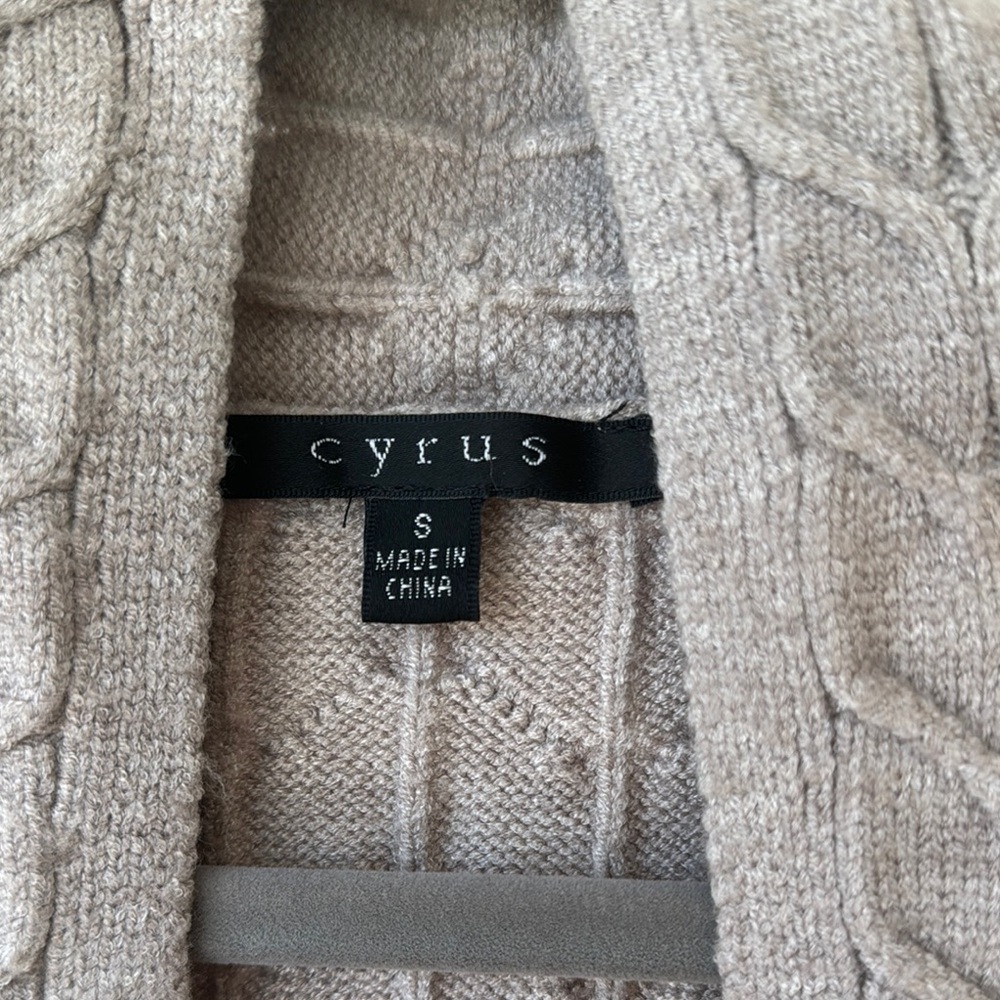 Gray light brown Cable Knit Women's soft Sweater